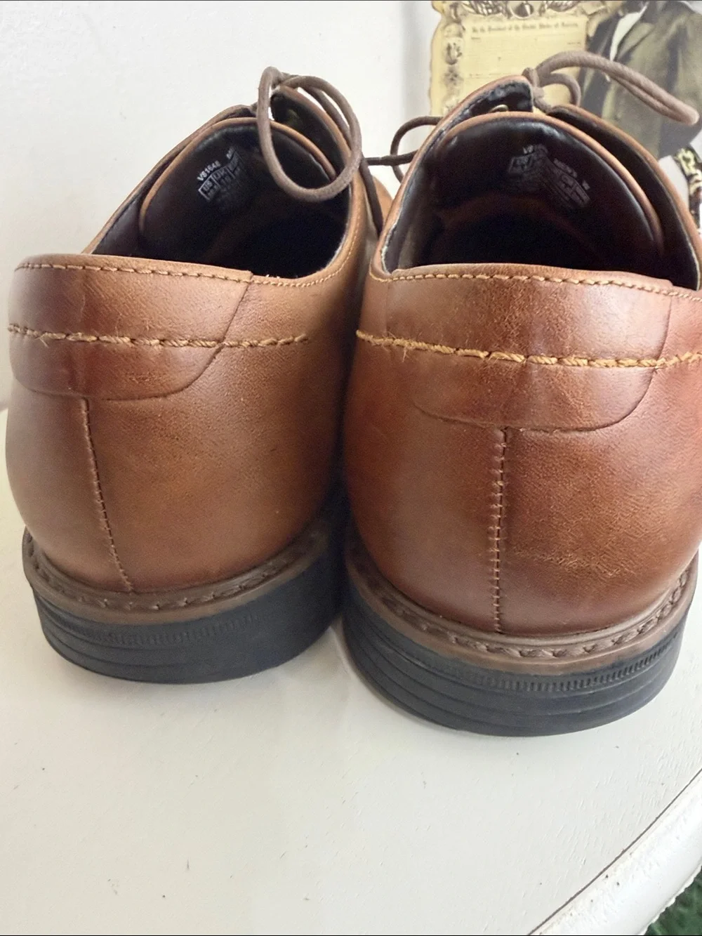 (S-2430) Rockport CB Men's Classic Brown Leather Lace-Up Dress Shoes, Size: 10.5